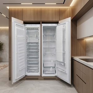 Réfrigérateur encastrable modèle Twins, congélateur sans givre, grande capacité pour projets hôteliers, bâtiment, réfrigérateur écoénergétique - Product Image 1