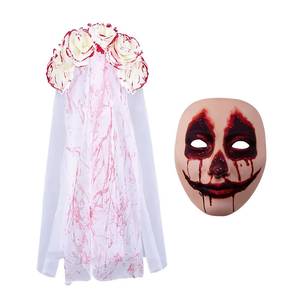 Nuevo Velo Sangriento de Novia Fantasma con Pinzas para el Cabello y Máscara, Accesorios de Disfraz para Festival de Halloween y Artículos de Fiesta, Venta al por Mayor Transfronteriza - Product Image 3