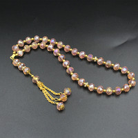 Perles de prière en verre de cristal de 10 cents perles de prière musulmanes mode cadeaux tendance haut de gamme