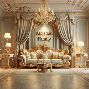 Divano a Tre Posti di Lusso Europeo con Decorazioni in Diamanti, Vendita Calda, Legno Massello di Alta Qualità, Elegante Imbottito per <span class=keywords><strong>Soggiorno</strong></span> - Product Image 6