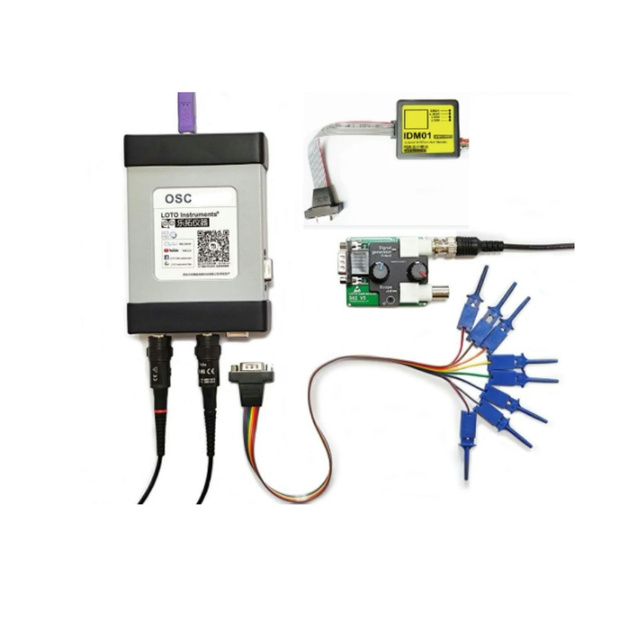 LOTO USB/PC Oscilloscope OSCH02 Series, 1GS/s, BW 100MHz, 2-Channel / 5 in 1, 8~13 Bit Vertical Resolution/Protocols Decoding