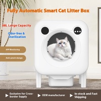 Kotak Pasir Kucing Pintar Bersihkan-Sendiri dengan IoT, Rendah Kebisingan, Kontrol Bau, dan Analisis Data Pemantauan Kesehatan Hewan Peliharaan