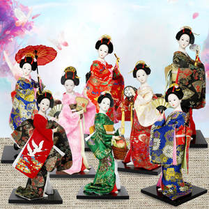Muñeca Decorativa Newstar, Regalo para el Festival de Muñecas Japonesas, Figura de Muñeca Japonesa de 11 Pulgadas, Muñeca con Kimono, Muñeca de Pie y Arrodillada - Product Image 1