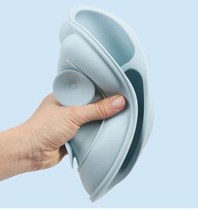 5pcs Non-Slip Silicone Baby Feeding Tableware Set 9pcs Children Dinner Dishes Including Suction Bowl Fork <b>Bibs</b> Kids Dining - Product Image 4