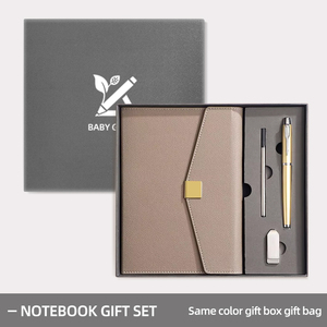 उच्च गुणवत्ता वाले अनुकूलित चमड़े नोटपैड बिंदर ए 5 हार्डकवर डायरी पेन यूएसबी फ्लैश ड्राइव उपहार बॉक्स सेट नोटबुक कॉर्पोरेट लोगो - Product Image 1