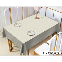 Nappe semi-circulaire en PVC vert-gris, écologique, personnalisable, imperméable, anti-taches, facile à nettoyer, protection pour table à manger à domicile