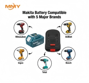Adaptateur convertisseur de batterie <span class=keywords><strong>18V</strong></span> en promotion, compatible avec les outils électriques sans fil 20V de marque pour la construction - Product Image 3