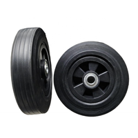Nouveau prix usine, roue en caoutchouc massif de haute qualité 200x50mm pour chariot à main/poubelle, capacité de charge 200kg, garantie 2 ans, profonde