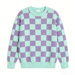 Suéteres de Punto Jacquard Casuales al Por Mayor de Fábrica, Diseño de Manga Larga y Cuello Redondo, Suéteres Personalizados para <span class=keywords><strong>Mujer</strong></span> - Product Image 2