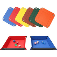 Plateau de rangement pliable en cuir PU de qualité supérieure pour bijoux, dés à jouer, articles de toilette, cuisine, salon, salle de bain