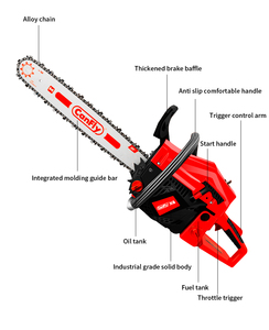 Tronçonneuse à essence CANFL X6 puissante, durable et résistante aux hautes températures, 3000W, 68CC, scie à <span class=keywords><strong>bois</strong></span> avec guide-chaîne - Product Image 6
