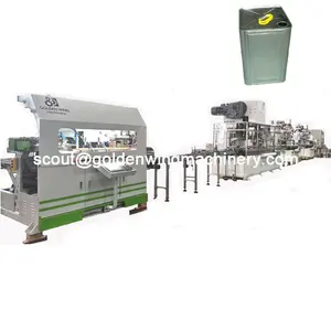 Square forming machine for olive cooking oil metal tin can sardine line packing machine
