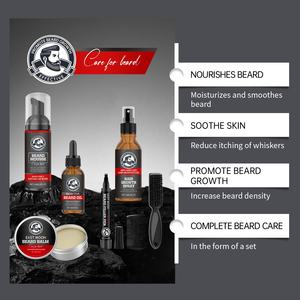 Etiqueta privada 100% Natural Organic Limpieza suave Hidratante Reparación para hombres Aseo Cuidado de la barba Kit de crecimiento Set - Product Image 4