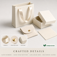 Coffret Cadeau de Bijoux Style Ins avec Base Rigide et Couvercle, Emballage Décoratif pour Colliers, Boucles d'Oreilles, Bagues
