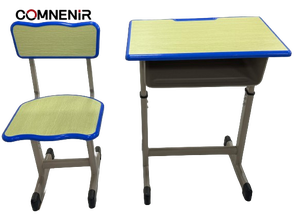 Meubles de classe, pupitre scolaire double en bois avec <span class=keywords><strong>banc</strong></span> - Product Image 3