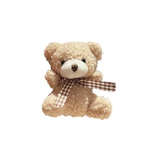 New 10cm Soft Cotton Teddy Bear Pendant Children's <b>Backpack</b> Keychain with Bow Tie Plush Toys - Product Image 1