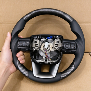 Модифицированный руль из карбона и кожи Nappa для <span class=keywords><strong>Toyota</strong></span> <span class=keywords><strong>Hilux</strong></span>, Land Cruiser, Prado, Alphard (заводская модификация) - Product Image 1