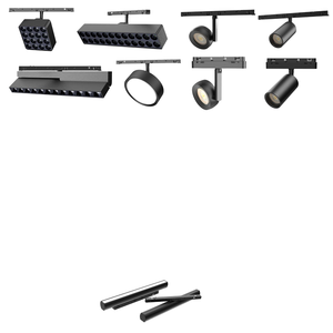 12W超スリムCob LEDスポットライトR90モダン48Vミニ磁気トラックレールシステムオフィス/ショップ屋内用ホワイト - Product Image 3