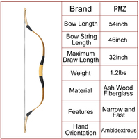 54 ''Longbow extérieur tir à l'arc en fibre de verre ensemble d'arc classique tir à cheval arc mongol