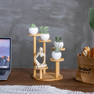 <span class=keywords><strong>ชั้น</strong></span><span class=keywords><strong>วาง</strong></span>ดอกไม้ทรงกลมหลายชั้นทำจากไม้ไผ่ สำหรับตกแต่งห้องนั่งเล่นและโต๊ะทำงาน ใช้ภายในอาคาร ขายส่ง - Product Image 3