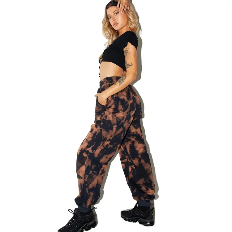 Custom Track Pants Casual Basic Style Tie-dye Women's Sports Joggers Sweat Pants