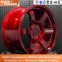 Jantes en alliage forgées sur mesure GUDE TE37 Super Red Saga Red 18 19 20 21 pouces, compatibles avec G87 F87 M2 G80 F80 E92 M3 G82 F82 M4
