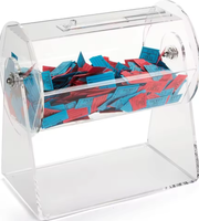 Tambour de tombola en acrylique transparent, distributeur de billets de loterie transparent avec manivelle