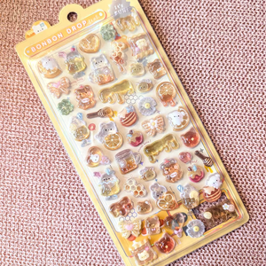 Pegatinas 3D en Relieve con Diseño de Dibujos Animados <span class=keywords><strong>Jack</strong></span>&<span class=keywords><strong>Sunny</strong></span>, Pegatinas Huecas Brillantes, Lindas, Resistentes al Agua, con Estampado Dorado, Impresión Digital - Product Image 2