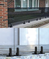 Clôture en verre sans cadre moderne Aleader avec embout réglable en acier inoxydable 2205 pour balustrades de terrasse