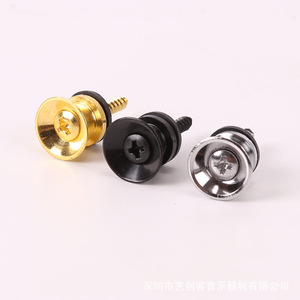 Cordes de guitare en métal poli, revêtues de métal, pour guitare acoustique, bouton de sangle arrière durable - Product Image 2