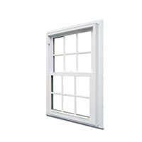 Barato Anti-robo de Casa de plástico PVC Ventana de perfil de la red de PVC ventana deslizante Vertical