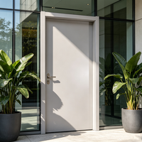 Porte intérieure en chêne naturel à panneau plat, ton clair minimaliste, joint de bordure sans soudure, étanche et résistante à la moisissure, pour appartement