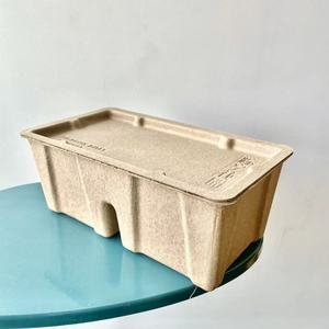Caja de pulpa Biodegradable para embalaje de alimentos, logotipo personalizado con material reciclado para <span class=keywords><strong>Zongzi</strong></span> - Product Image 2