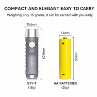 OCSHARK S11-T Senter Gantungan Kunci 500 Lumen Senter Mini EDC Tipe-C Lampu Saku Ekor Magnetik Dapat Diisi Ulang 40 Menit Pengisian Cepat