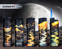 Briquet à gaz électrique rechargeable en métal Dongyi 2025 OEM, vente en gros, pour cigares, avec logo personnalisé