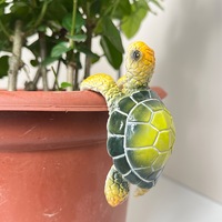 1 pièce Sculpture en résine de tortue marine, artisanat en résine, décoration suspendue pour jardin, cour et pot de fleurs