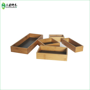 Bamboo detachable folding <b>storage</b> <b>box</b>, creative drawer organizer, <b>kitchen</b> cutlery <b>box</b>, wholesale available. - Product Image 4