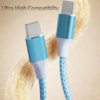 Câble de charge USB 2.0 Type C certifié MFi PD 60W, 1 m, en nylon tressé, pour téléphone portable, charge rapide USB C, câble de données pour iPhone 15 16