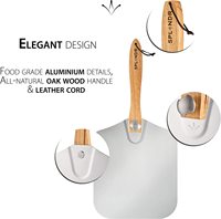 Manche en bois détachable Pizza Scoop pliable en aluminium plateau à éplucher stockage facile produits de boulangerie plateau de transfert Restaurants jetables