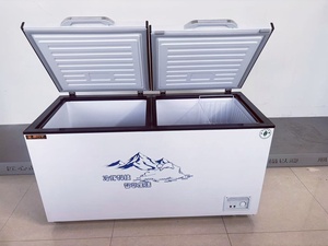 Congélateur horizontal à double <span class=keywords><strong>porte</strong></span> pour cuisine avec réfrigérateur vertical à ouverture par le haut et congélateur profond - Product Image 5