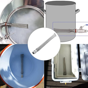 Tubo de filtro de cerveza de acero inoxidable 304 con pantalla <span class=keywords><strong>Bazooka</strong></span> de 6 ''/12" con accesorio de tubería 1/2in hembra macho NPT para elaboración de cerveza de vino en casa - Product Image 6