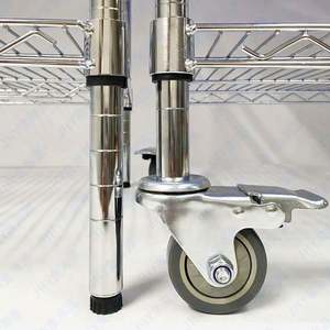 Unidad de estantería de acero NSF Estantes de exhibición de alambre Estantes de malla de alambre Estante de alambre resistente duradero Estantes cromados - Product Image 5