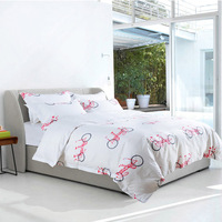 Parure de lit de luxe en coton égyptien avec drap-housse imprimé et taie d'oreiller, style haut de gamme pour hôtel