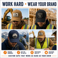 Écussons brodés pour la construction : Casquette d'équipage d'excavateur, personnalisée, avec bordure Merrow haute densité, thermocollante, à scratch, pour chapeau
