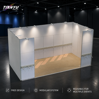 Stand d'exposition réutilisable TIANYU, structure en aluminium, stand modulaire, assemblage facile, système d'affichage personnalisé pour les événements de vente au détail