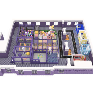 Espace de jeu intérieur Glissades Trampolines à balles Murs d'escalade Jeu de simulation Terrain de jeu intérieur à thème Parcours Ninja Zone de jeu pour enfants - Product Image 4