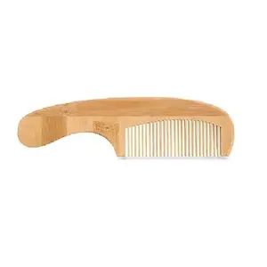 2024 Custom Logo Wholesale Wooden Hair Comb Eco Friendly Bamboo Wooden Men's Beard Comb