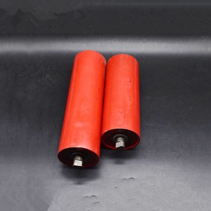 중공업 벨트 컨베이어 캐리어 롤러 새로운 탄소강 철 고무 채광 벨트 컨베이어 롤러 아이들러 롤러 소매 용 롤러 - Product Image 1