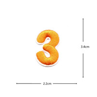 Patchs brodés numérotés 0-9 en dentelle chenille colorée, thermocollants ou à coudre, accessoires de vêtements DIY