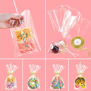 Open Top No Adhesive Tape Clear Transparent Flat Opp Cellophane Plastic Bags - Product Image 3
